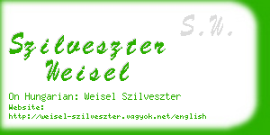 szilveszter weisel business card